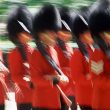 Royal Guard Marching in Unison, Blurred Motion Shot, London, England